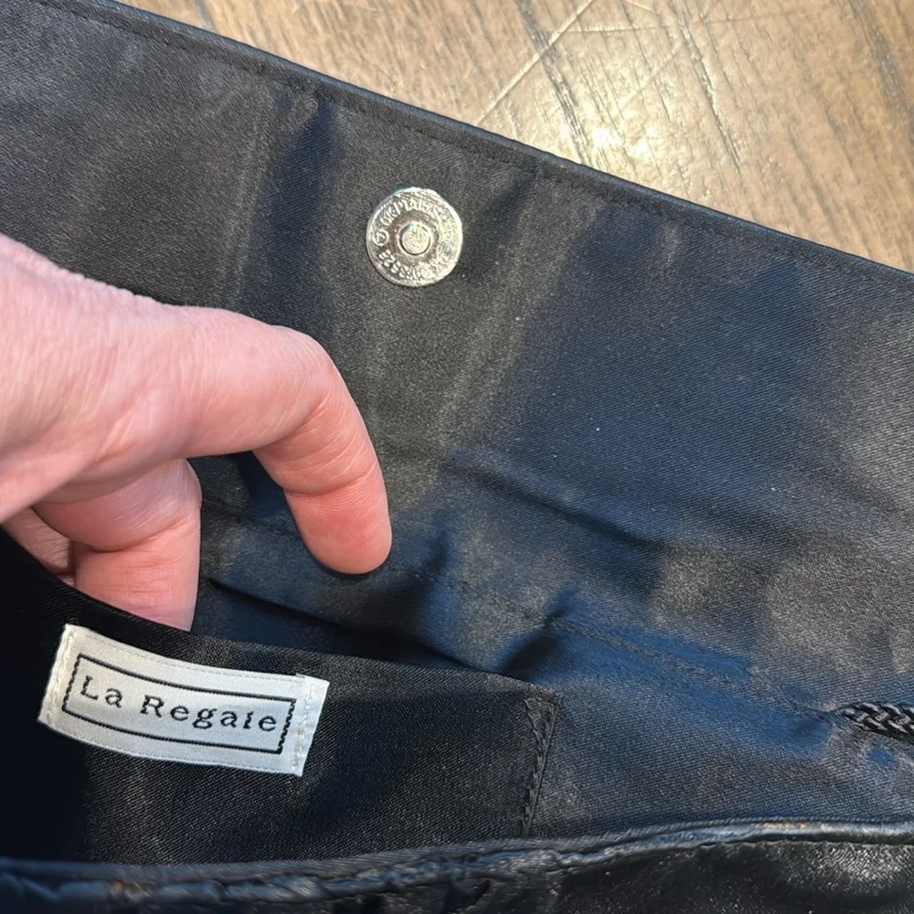 La Regale clutch Shoulder‎ Bag Satin Black